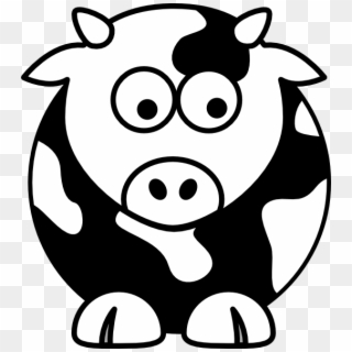 Small - Cute Cow Clip Art Black And White, HD Png Download