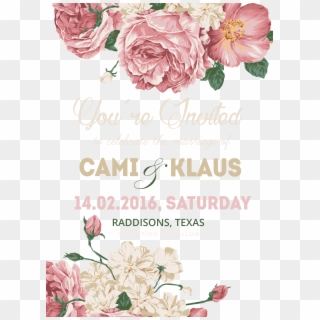 Flower Material Invitations Template Invitation Wedding - Wedding Invitation Template Png, Transparent Png