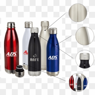 Stainless Steel Double-walled Vacuum Insulation 5 Available - Water Bottle, HD Png Download