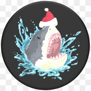 Shark Ate Santa, Popsockets - Shark Santa, HD Png Download