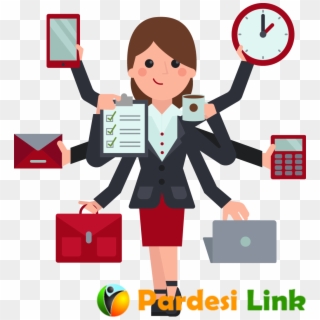 Indian Clipart Business Woman, HD Png Download