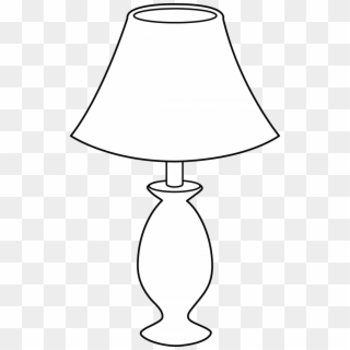 Lamp Clipart Table Pencil And In Color Lamps At Lowes - Lamp Black And White, HD Png Download