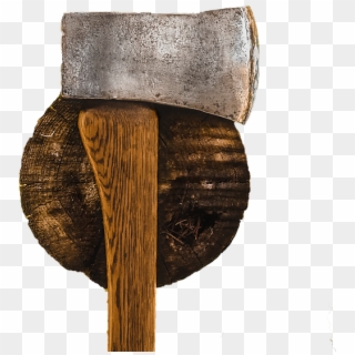 Axe, Tree Stump With Axe, Wood, HD Png Download