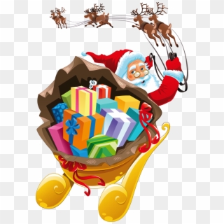 Scrap Santa Claus, Saint Nicholas, Father Christmas, - Santa Claus Sled Png, Transparent Png