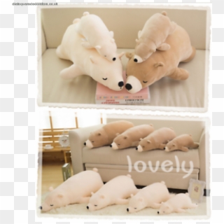 Authentic Super Soft Feather Cotton Polar Bear Plush - Stuffed Toy, HD Png Download