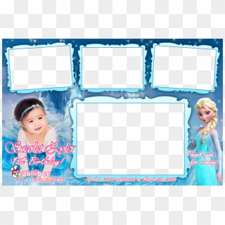 Photobooth Image Template - Frozen Background For Birthday Invitation, HD Png Download