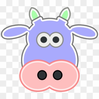 Png Cartoon Cow Head, Transparent Png