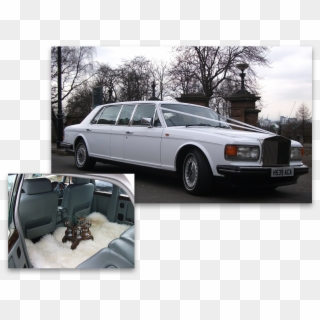 White Ribbon Wedding Cars White Rolls Royce Wedding - Rolls-royce Silver Spirit, HD Png Download