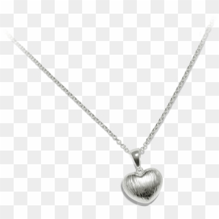 White Gold Heart Pendant On Chain - Locket, HD Png Download