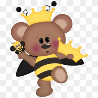 900 X 1111 2 - Bear And Bees Clipart, HD Png Download