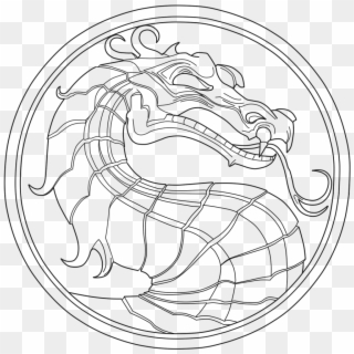 Mortal Kombat Logo Png - Mortal Kombat Dragon Drawing, Transparent Png