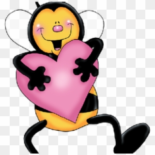 Bees Clipart Heart - Dibujo Abeja Y Corazon, HD Png Download