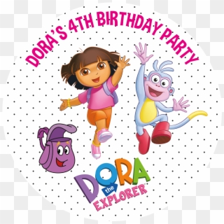 Dora The Explorer Party Box Stickers - Dora Explorer Png Hd, Transparent Png