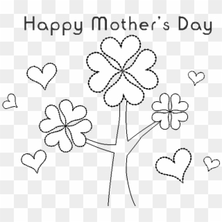 Banner Black And White Stock Mothers Day Clipart - Mothers Day Grandma Colouring In Cards, HD Png Download