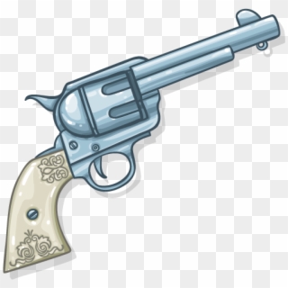 Six Shooter Silhouette At Getdrawings - Six Shooter Revolver Png, Transparent Png