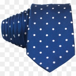 Classic Blue And White Dot Necktie, HD Png Download