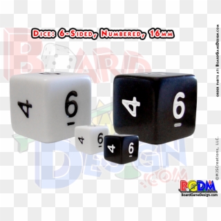 6 Sided Numbered Dice, D6 - Dice Game, HD Png Download