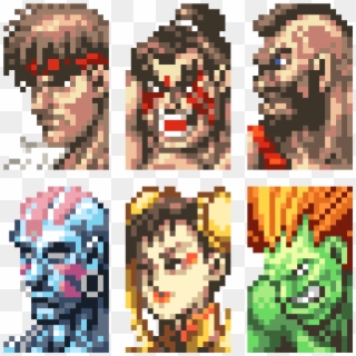 Super Street Fighter - Street Fighter 2 Pixel Art, HD Png Download