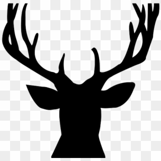 Dear Clipart Deer Head - Deer Head Silhouette Png, Transparent Png