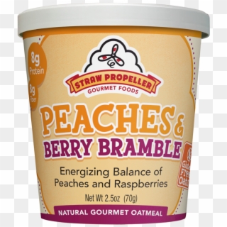 Peaches & Berry Bramble - Straw Propeller Oatmeal, HD Png Download