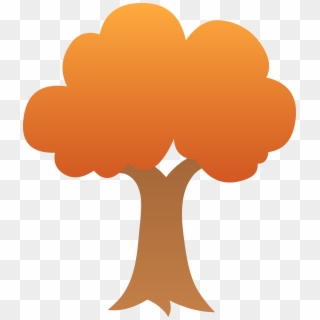 Fall Tree Clipart - Orange Color Tree Clipart, HD Png Download