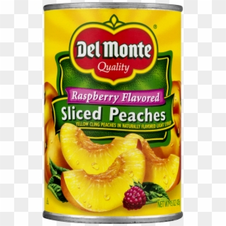 Del Monte Raspberry Flavored Sliced Peaches, 15 Oz - Raspberry Peaches Del Monte, HD Png Download