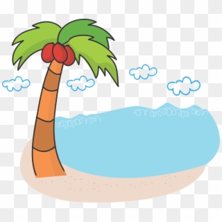 Palm Vector Graphics,free Pictures, - Coconut Tree Beach .png, Transparent Png
