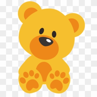 Orange Teddy Bear Clipart - Gold Teddy Bear Clipart, HD Png Download
