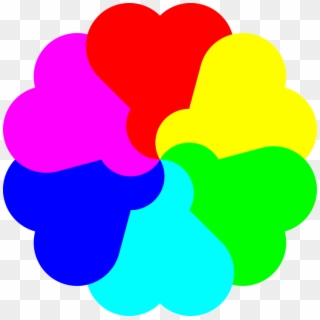 Coloring Book Computer Icons Rainbow Heart - Clipart Picture Of Colours, HD Png Download