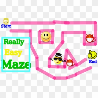 Maze Clipart Simple - Super Easy Maze, HD Png Download