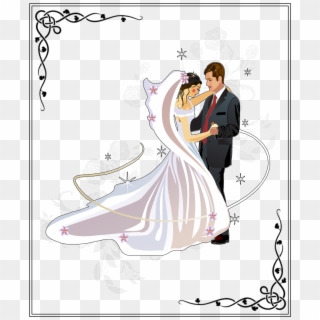 Wedding Cards Images, Wedding Coloring Pages, Engagement - Wedding Bride And Groom Png, Transparent Png
