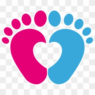 Pink Baby Footprints Png Image Black And White - Pregnancy Announcement Svg, Transparent Png