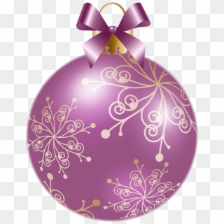 Christmas Soft Violet Ball Png Clipart Image - Clip Art, Transparent Png