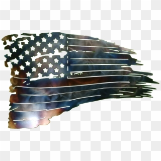 United Of Metal States Flag Cutting The Clipart - Tattered American Flag Dxf, HD Png Download