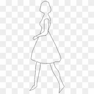 Woman Walking - Figure Drawing, HD Png Download