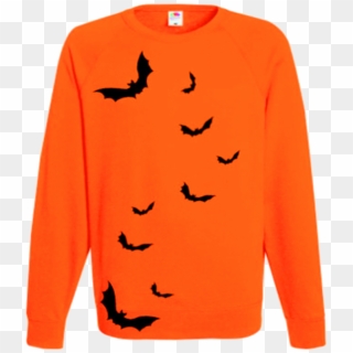 Bat Sillhouette Jumper Sweater Halloween Ev Designs, HD Png Download
