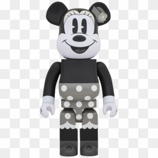 Bearbrick Minnie Mouse Black And White Version - Bearbrick Minnie Mouse 1000%, HD Png Download