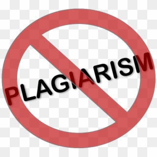 Word Plagiarism With A Red Slash Through It - No Victim, HD Png Download