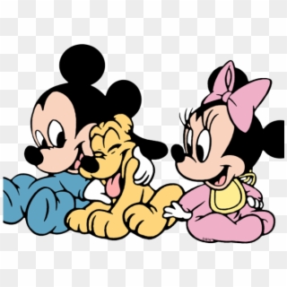 Baby Clipart Pluto - Mickey Y Minnie Baby Png, Transparent Png
