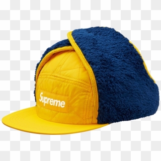 Supreme Quilted Earflap Cap , Png Download - Yellow Supreme Earflap Hat, Transparent Png