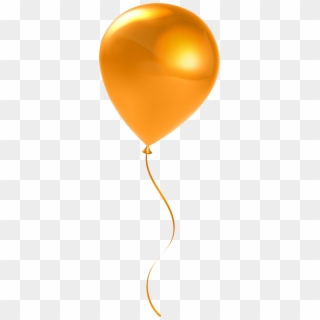 Single Orange Balloon Transparent Clip Art - Orange Balloon Transparent Background, HD Png Download