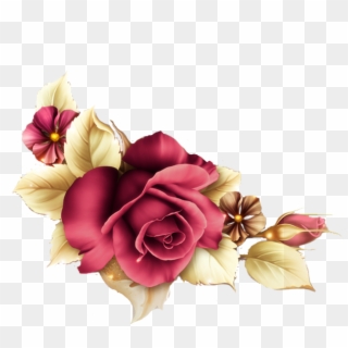 #gold #rose #roses #flowers #decor #decoration #decals - Floribunda, HD Png Download