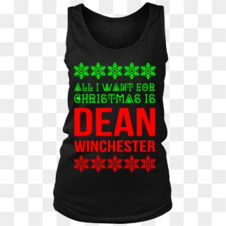All I Want For Christmas Is Dean Winchester - Active Tank, HD Png Download