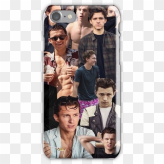 Tom Holland Iphone 7 Snap Case - Tom Holland Collage Smiling, HD Png Download