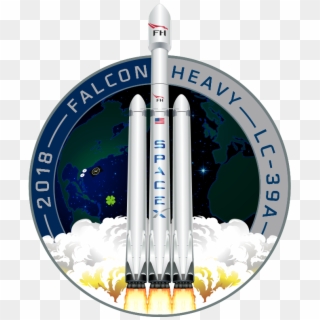 Spacex Falcon Heavy Launch Patch - Spacex Falcon Heavy Mission Patch, HD Png Download