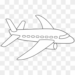 Black Line Airplane Clipart > > 355,04kb, HD Png Download