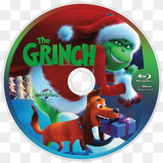 The Grinch Bluray Disc Image - Grinch 2018, HD Png Download
