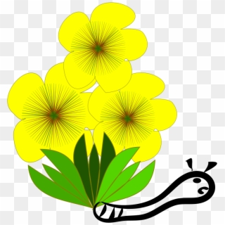 Medium Image - Yellow Bell Flower Clip Art, HD Png Download