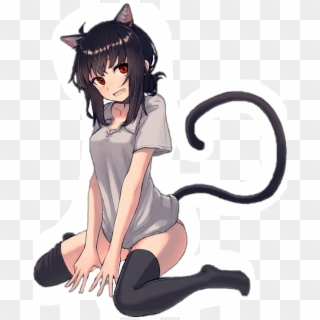 Neko Sticker - Anime Cat Girl Png, Transparent Png