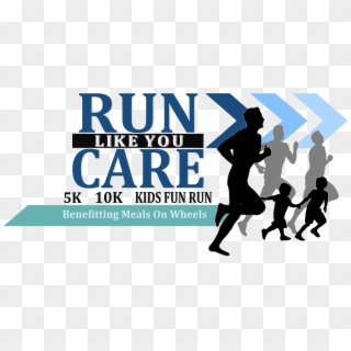 Run Like You Care - Children Running Silhouette, HD Png Download